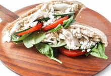 Mediterranean chicken pita