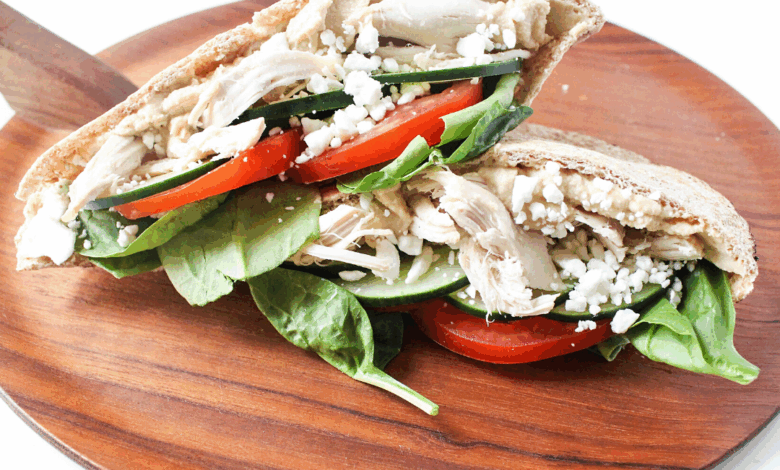 Mediterranean chicken pita