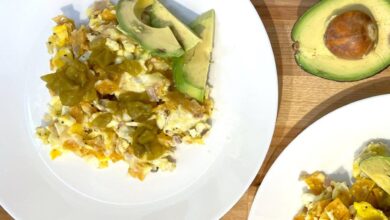 Skillet chilaquiles eggs recipe
