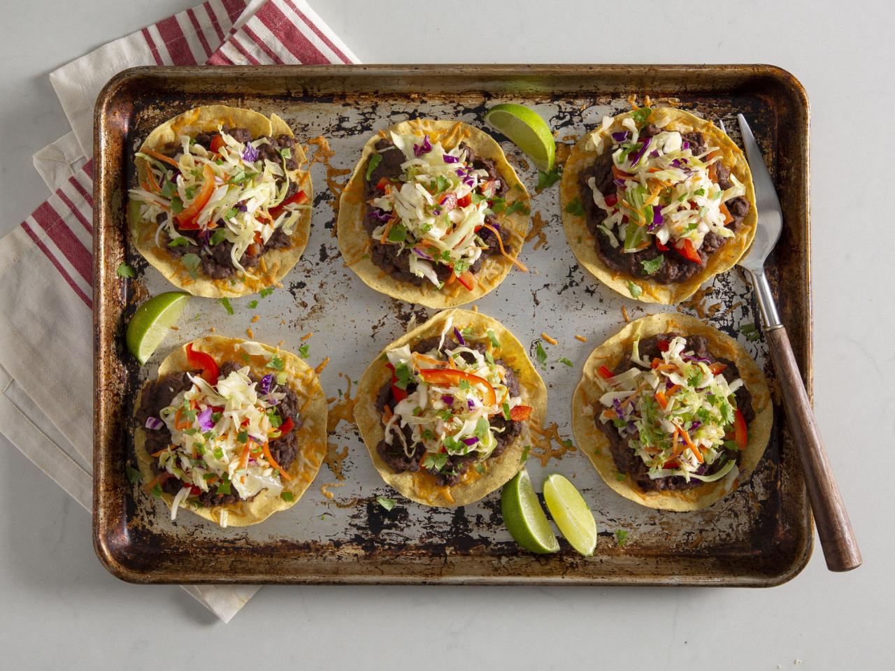 Black bean cheese egg tostadas recipe