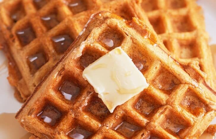 Sweet potato chocolate chip waffles