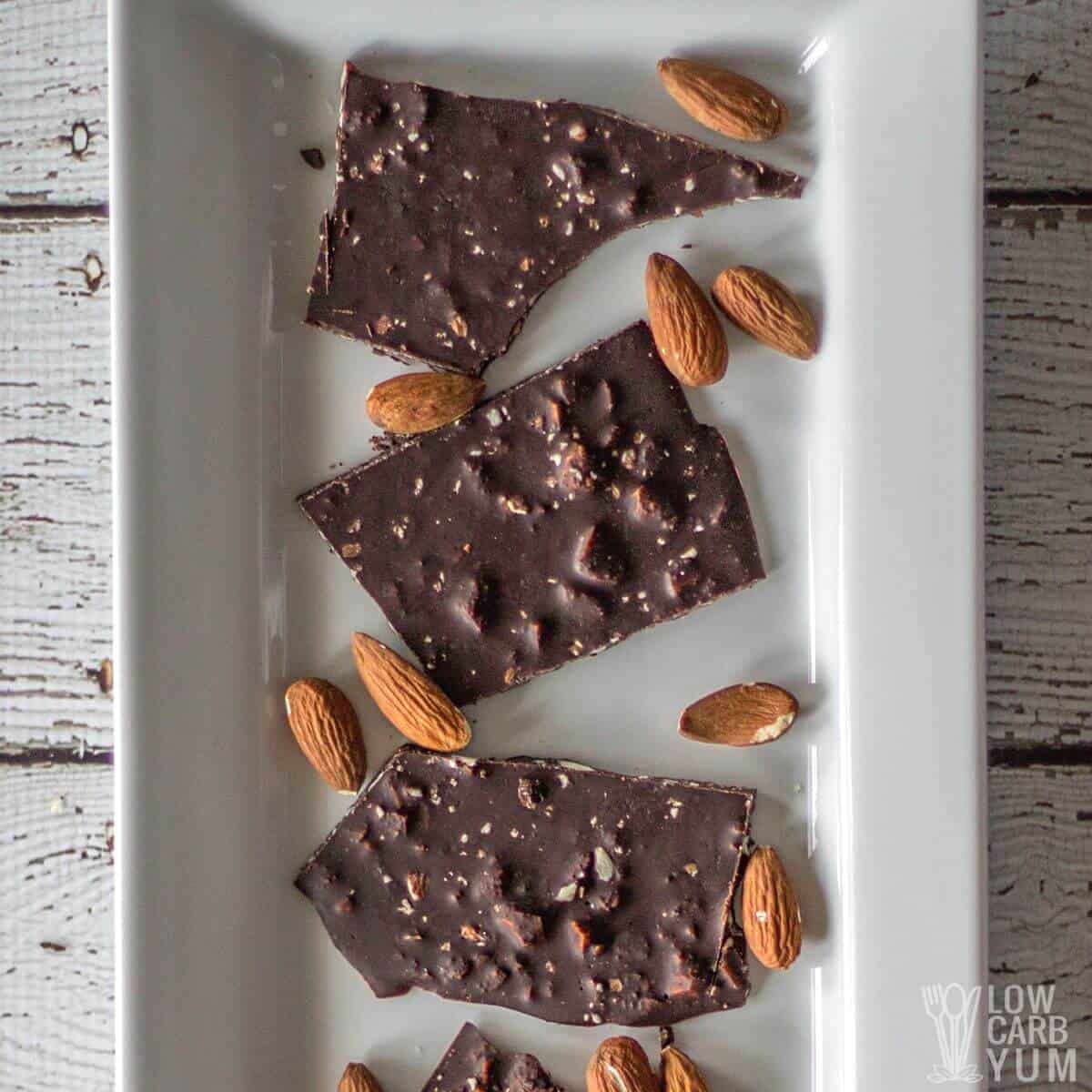 Chocolate bark almond Dark chocolate almond bark