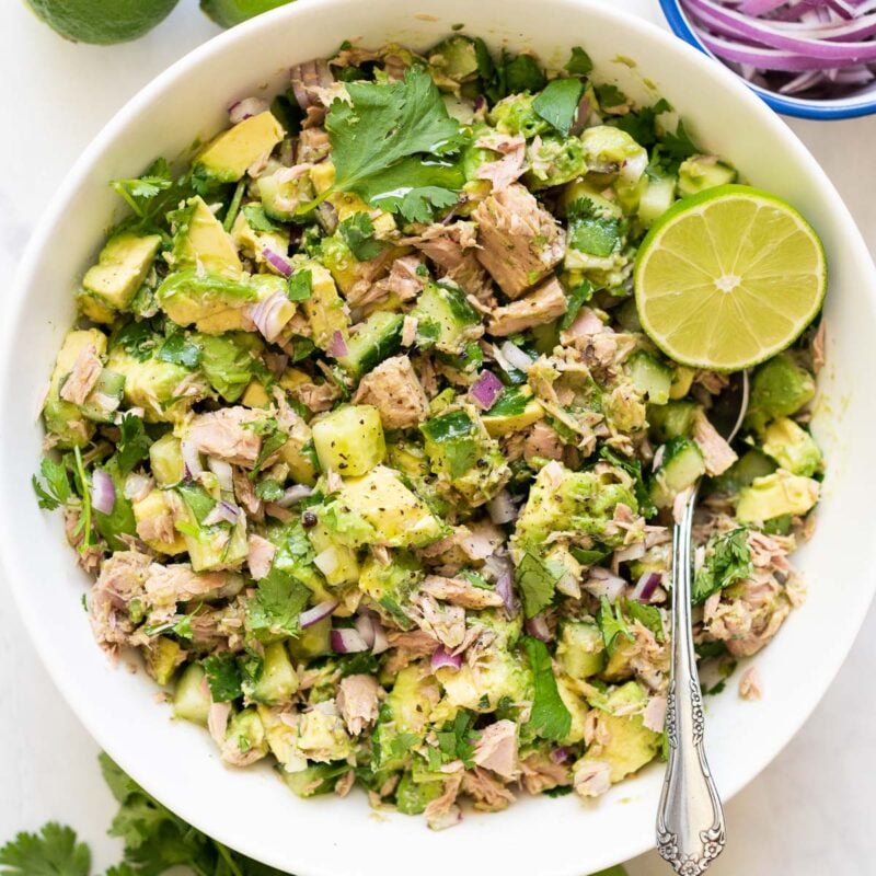 Tuna avocado egg salad