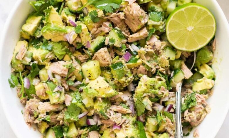 Tuna avocado egg salad