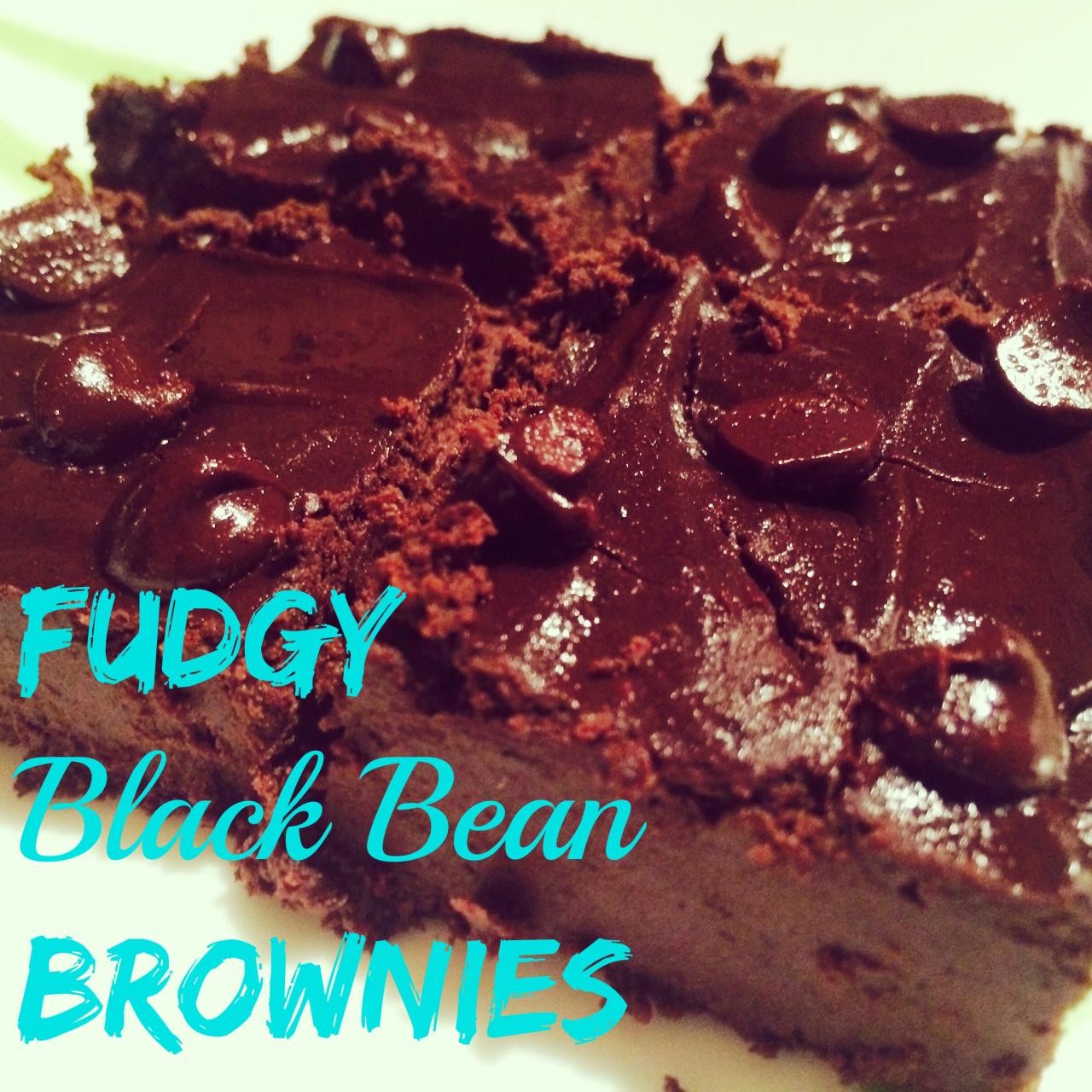 Fudgy black bean brownies