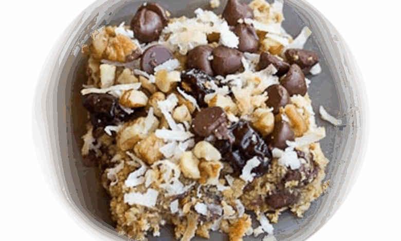Soft baked oatmeal chocolate bars