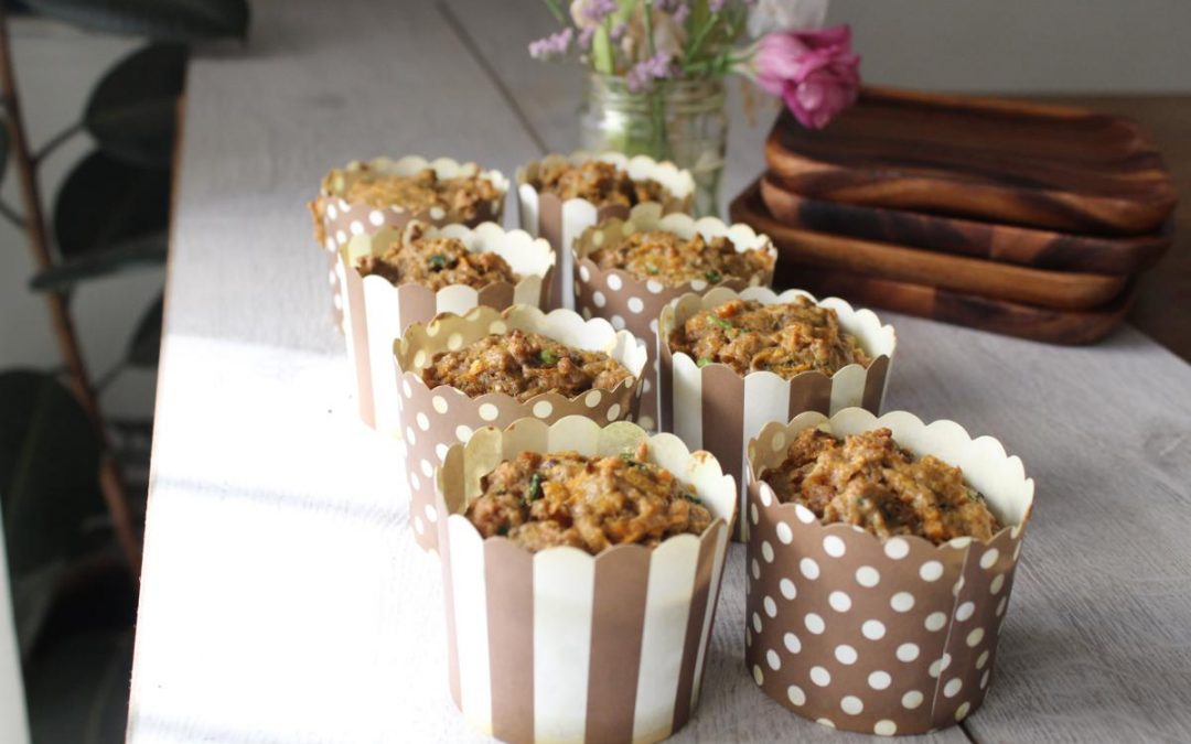 Muffins savory wholesome sidekick ingredients feastingonfruit Savory sweet potato muffins