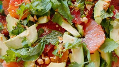 3 citrus salad with yogurt seedy nut crumble