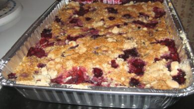 Nutty cherry strawberry crisp