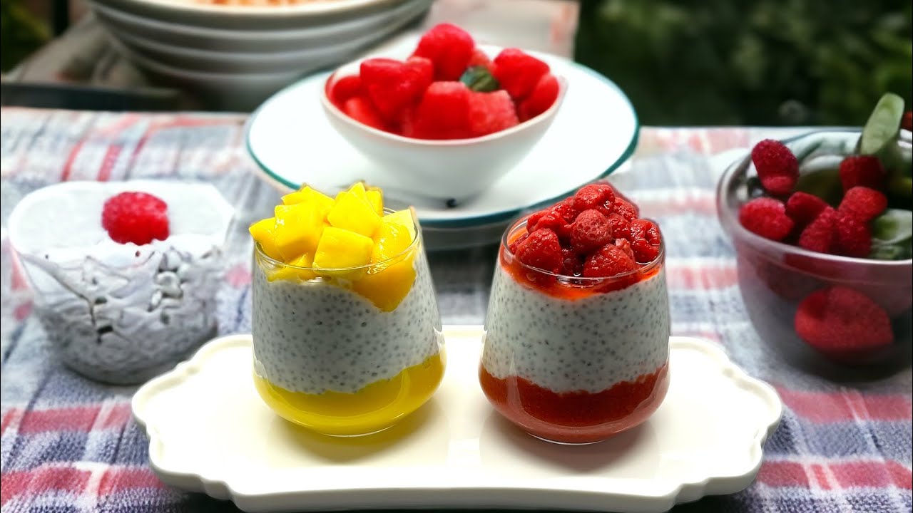 Make ahead chia pudding yogurt and berry parfaits