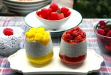 Make ahead chia pudding yogurt and berry parfaits