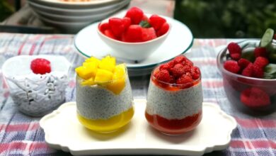 Make ahead chia pudding yogurt and berry parfaits