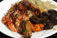 Sheet pan shrimp fried rice