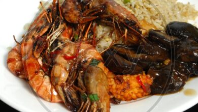 Sheet pan shrimp fried rice