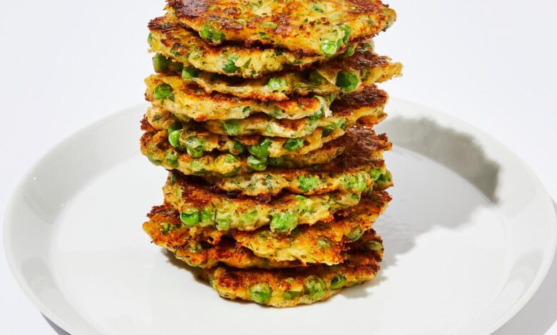 Green pea pecorino frittata