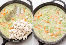 Chicken pie pot crust homemade classic video mixture combined stir until together