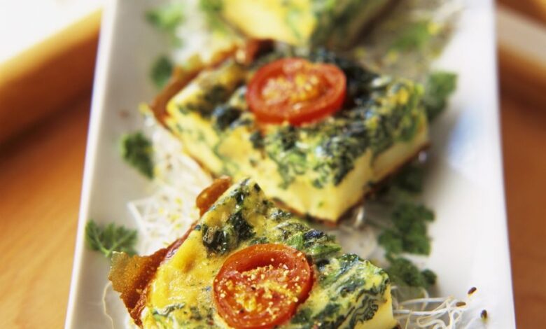 Spinach tomato frittata