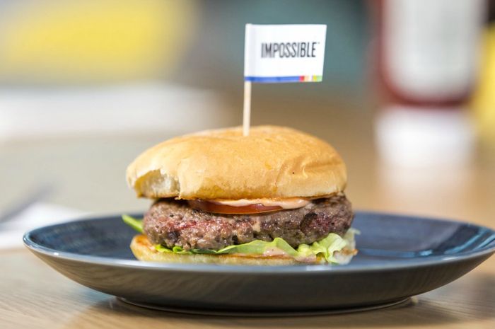 Lebanese impossible burger kabobs with lemon tahini sauce