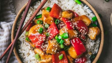 Easy chicken bell pepper saute