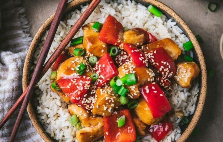 Easy chicken bell pepper saute