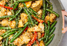 Balsamic chicken with green beans