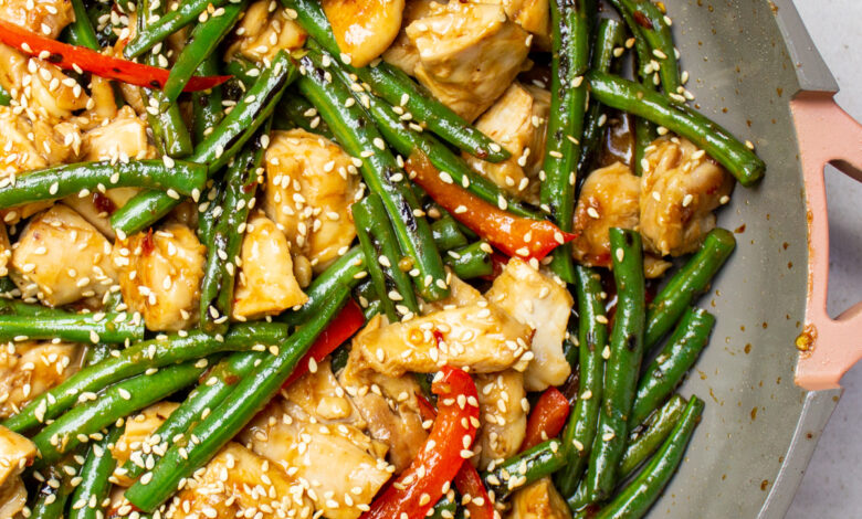 Balsamic chicken with green beans