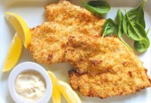 Air fryer pretzel chicken schnitzel