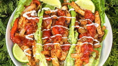 Chicken fajitas lettuce wraps