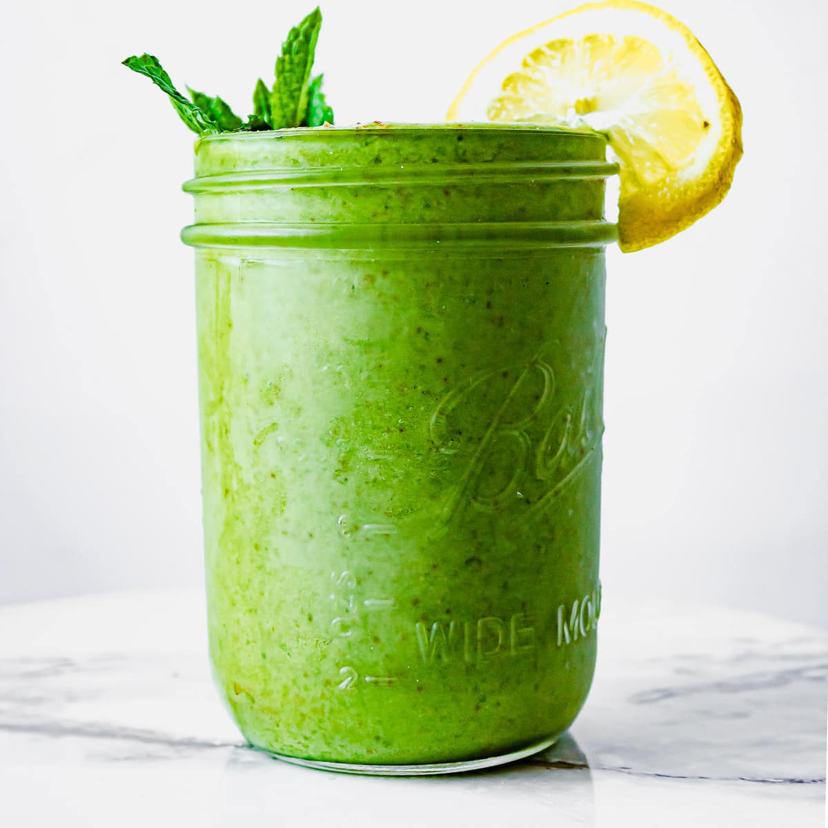 Clean green mango kale smoothie